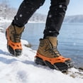 thumbnail image 5 of Crampons Ice Cleats Traction Snow Grips for Boots Shoes Women Men Anti Slip 19 Stainless Steel Spikes Safe Protect for Hiking Fishing Walking Climbing Mountaineering, 5 of 6