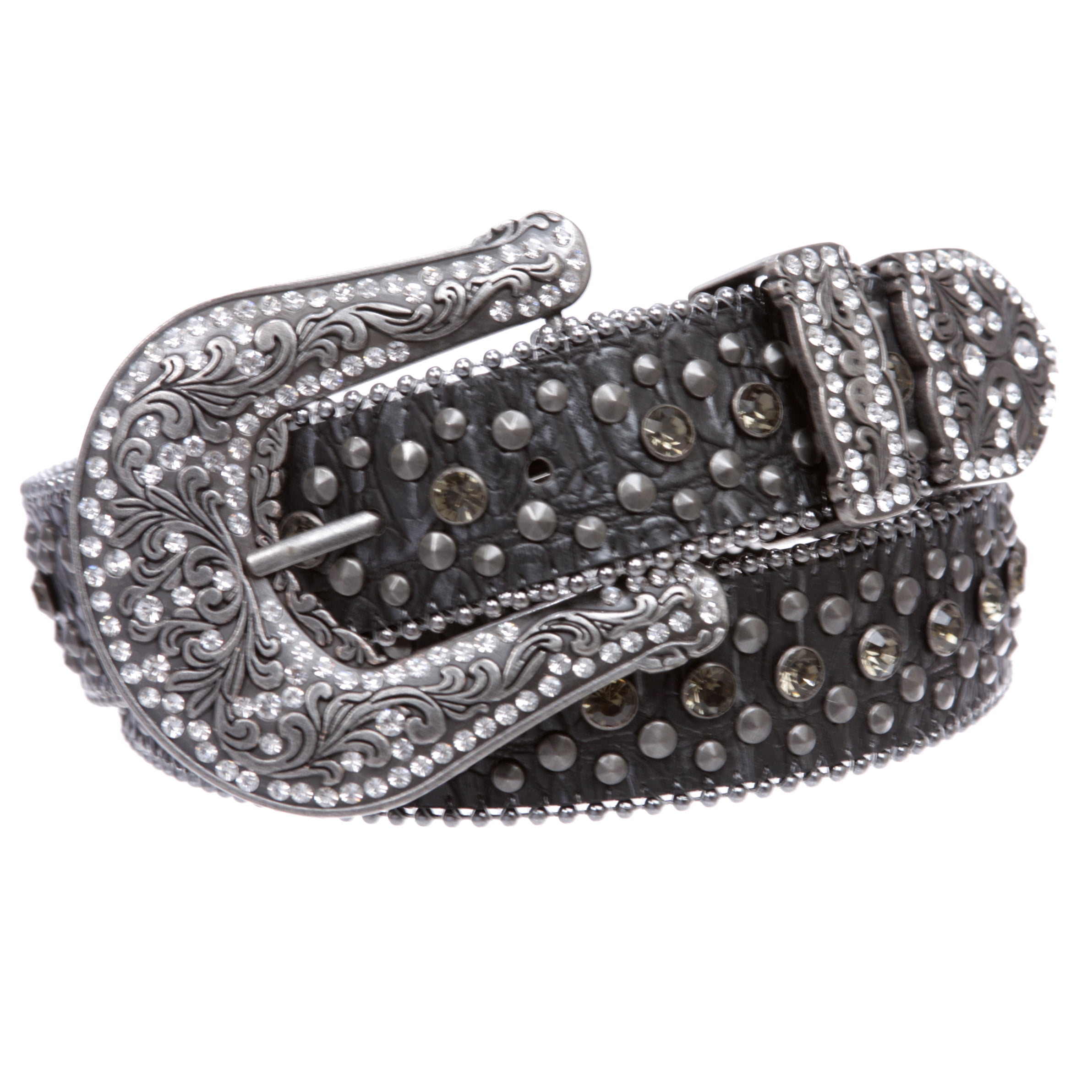 Western Cowgirl Faux Alligator Rhinestone Studded Leather  display picture 3