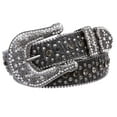 thumbnail image 2 of Western Cowgirl Faux Alligator Rhinestone Studded Leather Belt, 2 of 4