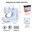 thumbnail image 4 of Maquina De Coser Portatil Electrica Mas Kit Costura Y Pedal Color Blanco SelectShop, 4 of 4