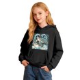 thumbnail image 2 of JAJAHO Girls Hoodie Turtle Graphic Kids Ocean Animal Print Pullover Sweatshirt Sizes 2-13 Casual Long Sleeve Fall Tops, 2 of 3