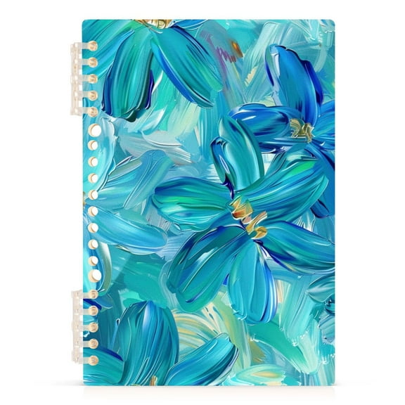Paint Flowers Spiral Journal Notebook College Ruled Notebook 8.3" x 5.7" A5 Lined Thick Paper Page