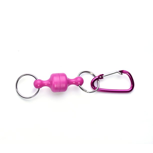 Hebilla para colgar en la pesca, hebilla magnética para montañismo al aire libre, hebilla para colgar rápidamente, cuerda inalámbrica para mano perdida, hebilla retráctil de fuerza magnética fuerte