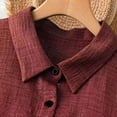 thumbnail image 5 of Kezqiaxn Button Down Shirts for Women Short Sleeve Collared Loose Blouse with Pocket Summer Tops Dressy Casual Plus Size Fashion, 5 of 6
