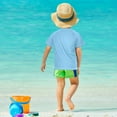 thumbnail image 4 of FORMRS Boys Rash Guard Short Sleeves Swim Shirt Quick Dry UPF 50+ Sun Protection, Sizes 3-12T, Snowflake Pattern, 4 of 6