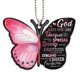 thumbnail image 1 of Colgante de mariposa con diseño de cordón y letra de flor para espejo retrovisor de coche, decoración de mariposa para coche B, 1 of 5