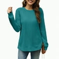 thumbnail image 2 of Godom Womens Plus Size Tops Crewneck Long Sleeve Shirts Loose Tunic Tops Fall Pullover, 2 of 6