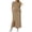 Womens Summer Set - Beige, variant on Maqroz Maxi Skirt Sets for Women V Neck Short Sleeve Tops and Drawstring Waist Split Long Skirt Casual Athletic Two Piece Outfits with Pocket