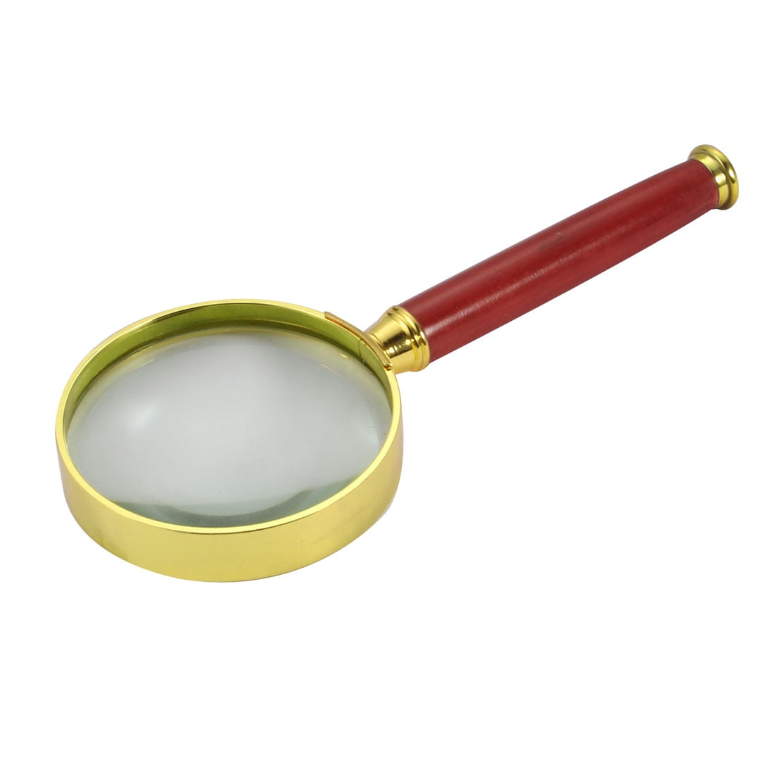 Handle 8X Magnifier Magnifying Glass Reading Illuminated Magnifier Gold