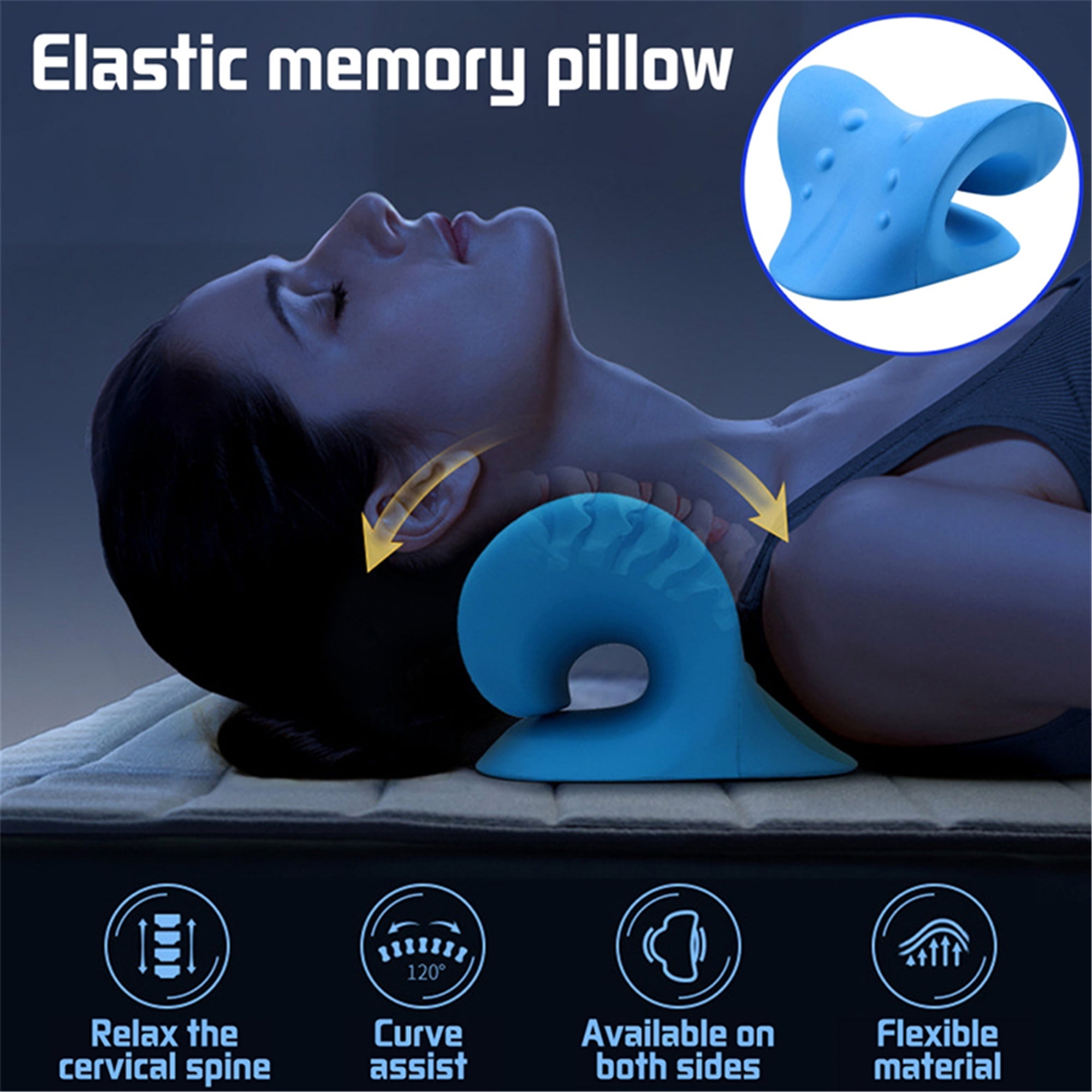 Buy Elbourn Pillow Neck Shoulder Relaxer Cervical Traction Device for Pain  Relief Cervical Spine Alignment Chiropractic Neck Stretcher Online at  Lowest Price in India. 1580157807