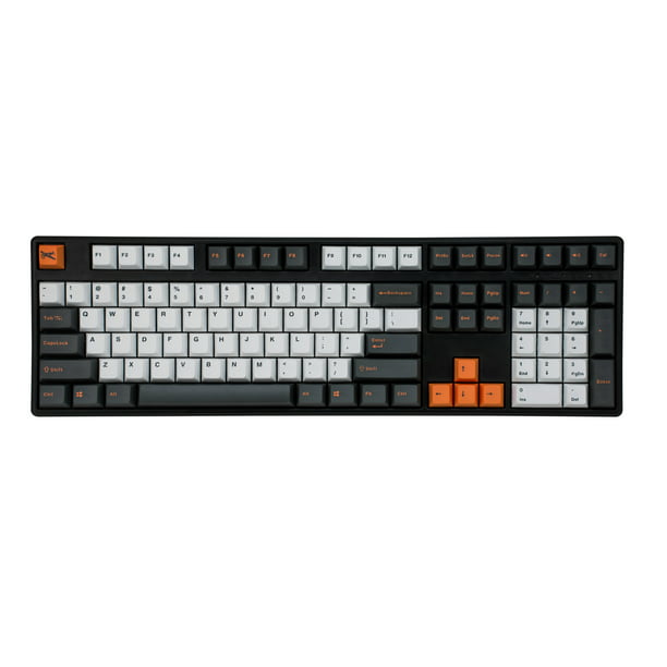 X-VIII Mechanical Keyboard with Cherry MX Silent Red Switch,Orange/Black Letter Gloaming PBT DoubleShot Keycap, Size Gaming Keyboard for USB Type-C, Macro Support - Walmart.com
