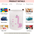 thumbnail image 6 of NOTIVIBE Collapsible Laundry Hamper Basket, Waterproof Fabric Storage Basket Gift Bag with Handles, Large Capacity Clothes Organizer for Bedroom, Nursery, Bathroom, Kids Room,Pink dinosaur, 6 of 6