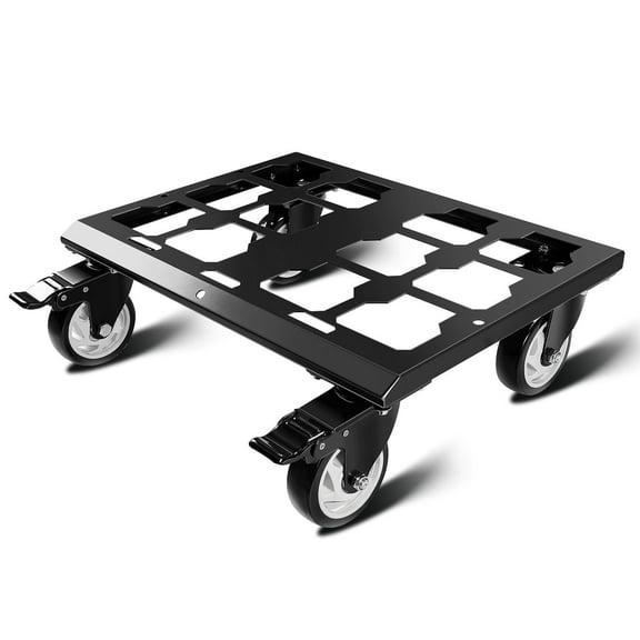 Heavy Duty Tool Box Dolly for Milwaukee Packout Toolboxes, Thickened Carbon Steel Frame and Larger Wheels with Brake System