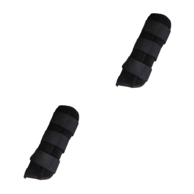 Qarigey Férula para fracturas, muñequera, soporte para codo, mano de obra fina, fijador de tamaño compacto, estabilizador de brazo de Negro Grande/Derecha 2piezas