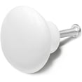 thumbnail image 3 of 10x Blanc Rond Simple Trou Meubles Poignée Armoire Boutons de Style Minimaliste avec Vis, 3 of 5