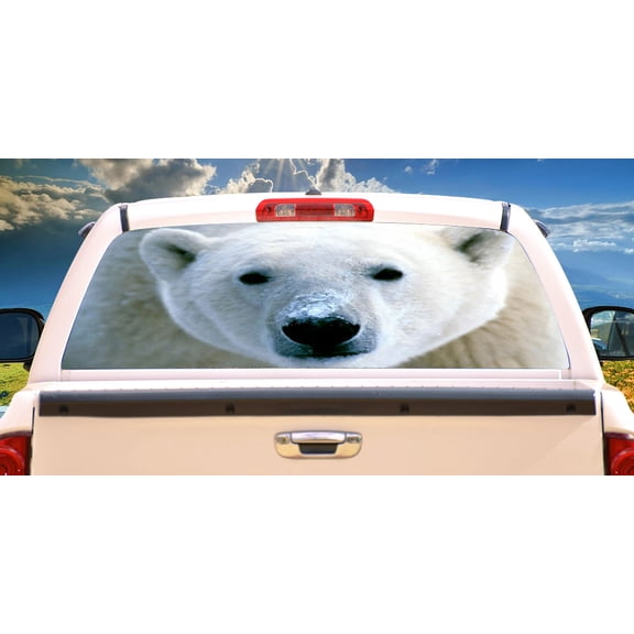 POLAR BEAR Rear Window Graphic back truck decal suv view thru vinyl