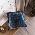 thumbnail image 5 of KLL Cool Blue Light Wolf Decorative Throw Pillow Covers Velvet Soft for Couch Sofa Bedroom Living Room Outdoor (No pillow core)- 18"x18", 5 of 5