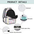 thumbnail image 2 of Unicorn and Bow Pink Pattern Backpack for School, Cute School Bag with Adjustable Shoulder Straps and Padded Back, 15.3"x11"x7.1", 2 of 3