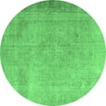 thumbnail image 1 of Ahgly Company Indoor Round Persian Emerald Green Traditional Area Rugs, 5' Round, 1 of 4