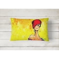 thumbnail image 2 of Azalines Earrings Lady Fabric Decorative Pillow, 2 of 3