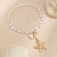 thumbnail image 7 of Gold Starfish Necklaces for Women Sea Shell Mermaids Necklaces Mermaid Beach Charm Necklace Mermaids Shell Beaded Choker Necklace Trendy Summer Jewelry, 7 of 7