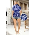 thumbnail image 2 of HAPPY BAY Women's Blouses Summer Button Down Short Sleeve Beach Party Vacation Versatile Hawaiian Shirt Cute Tops For Women L Tropical, Blue, 2 of 5