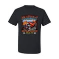 thumbnail image 2 of Main Street of America Route 66 Hot Rod Cars and Trucks Men's Graphic T-Shirt, Black, Small, 2 of 3