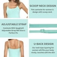 thumbnail image 5 of ACTIVE UNIFORMS Women's Soft and Breathable Cotton Stretch Camisole with Adjustable Strap Tank Top (Aqua, X-Small), 5 of 6