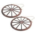 thumbnail image 6 of HOMEMAXS Western Style Wooden Wheel wall Hanging Ornaments for Decoration with Material and Easy Installation Brown Color, 6 of 8