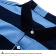 thumbnail image 3 of Polo de algodón a rayas para hombre, camiseta informal de alta elasticidad para interior y exterior-xinhan, 3 of 5