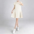 thumbnail image 4 of Maternity Dress with Round Neck and Short Sleeves for Comfortable Pregnancy Wear, 4 of 5