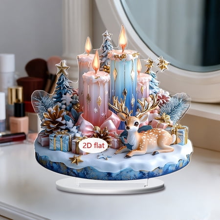 PRETXORVE Home Decor Room Decor Celebrating Festivals with Blowing Candles 2D Acrylic Home Decoration