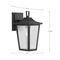 thumbnail image 6 of Padgett Collection One-Light Transitional Textured Black Clear Seeded Glass Outdoor Wall Lantern, 6 of 6