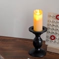 thumbnail image 5 of YgkuHd Metal Candle Holder Retro Iron Cylindrical Candle Holder Table Candle Holder for Halloween Candlelight Dinner Decorative Light Home Decor Ornament Wedding Table Ornament Black,Black-6in, 5 of 6