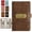 Dark Brown, variant on Lockable Savings Notebook 100 Page Envelope Challenge Book Money Saving Binder Compact Fun to Reach Your Savings Goals Personal Organizer