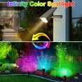 thumbnail image 2 of Quntis Solar Spot lights Outdoor , RGB Solar Garden Lights , Waterproof Color Changing Solar Landscape Lights , Solar Wall Lights for Outdoor Decor, Pathway, Garden, Patio Yard, 6 Pack, 2 of 8