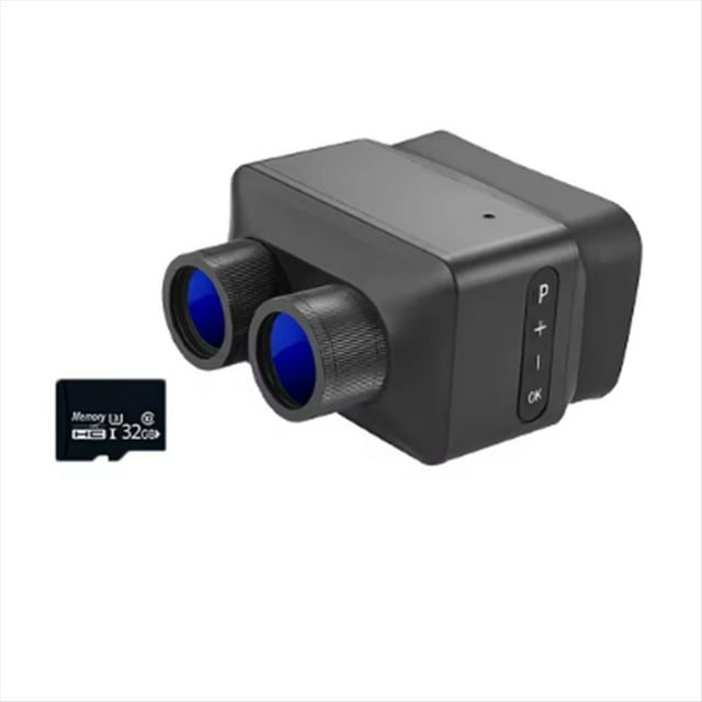 Mini Télescope en Métal Caméra 5X Optique 4X Zoom Numérique 300M Jumelles Infrarouges Vision Nocturne pour Chasse Camping B,1 * Dispositif de Vision Nocturne Jumelle 1 * Câble de Données 1 * Sangle de Cou, Noir