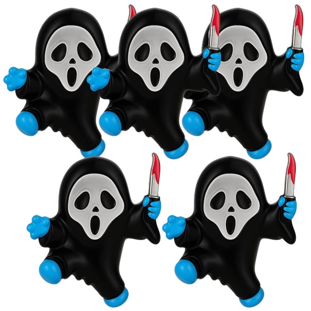 Charm máscara blanca negra azul CharmGhostface 5Pzas Plata S925 Chapa Charm Separador Ghostface Plateado/Negro/Azul/Rojo