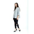 thumbnail image 2 of D-Design Women's Button Down 3/4 Sleeve Mandarin Collar Neck Knit Cardigan Sweater, 2 of 4