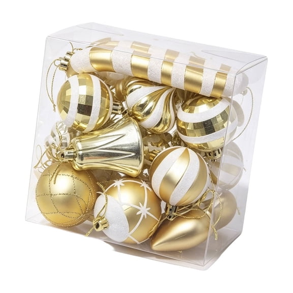 Eolstice Christmas Tree Hanging Ornament Set, Assorted Festive Pendant Box, Xmas Home Decor, Holiday Tree Decoration Accessories, for Indoor Use