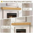 thumbnail image 5 of Indoor Fireplaces Fireplace Mantel,72" DIY Wood Floating Fireplace Shelves,Wall Mounted Wooden Display Shelving,Handcrafted Wood Brack,Natural Mantels Over Fireplace,72" x 8" x 6"-Natural Wood,Electr, 5 of 9