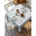 thumbnail image 6 of Coastal Table Cloth, Turquoise Blue Turtle Starfish Coral Jellyfish Waterproof Tablecloth for Square Tables, Reusable Washable Fabric Table Cover for Restaurant Kitchen Dining Tables 54"x54", 6 of 6