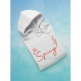 thumbnail image 3 of Spicy Slogan W Fire Hoodie Women -Image by Shutterstock, Female 3X-Large, 3 of 4