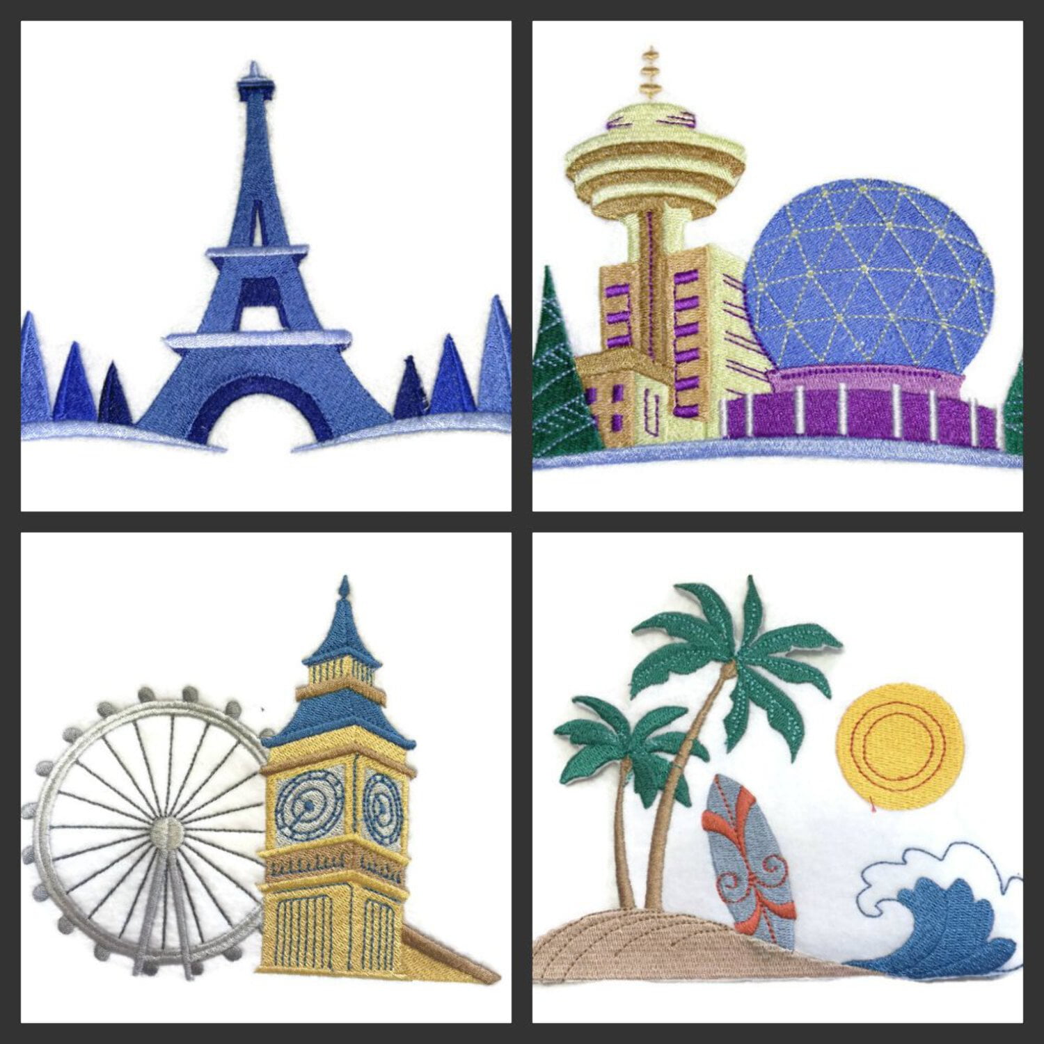 World City Square - New York Embroidered Iron on/Sew Patch [6.17" x 4.5""]