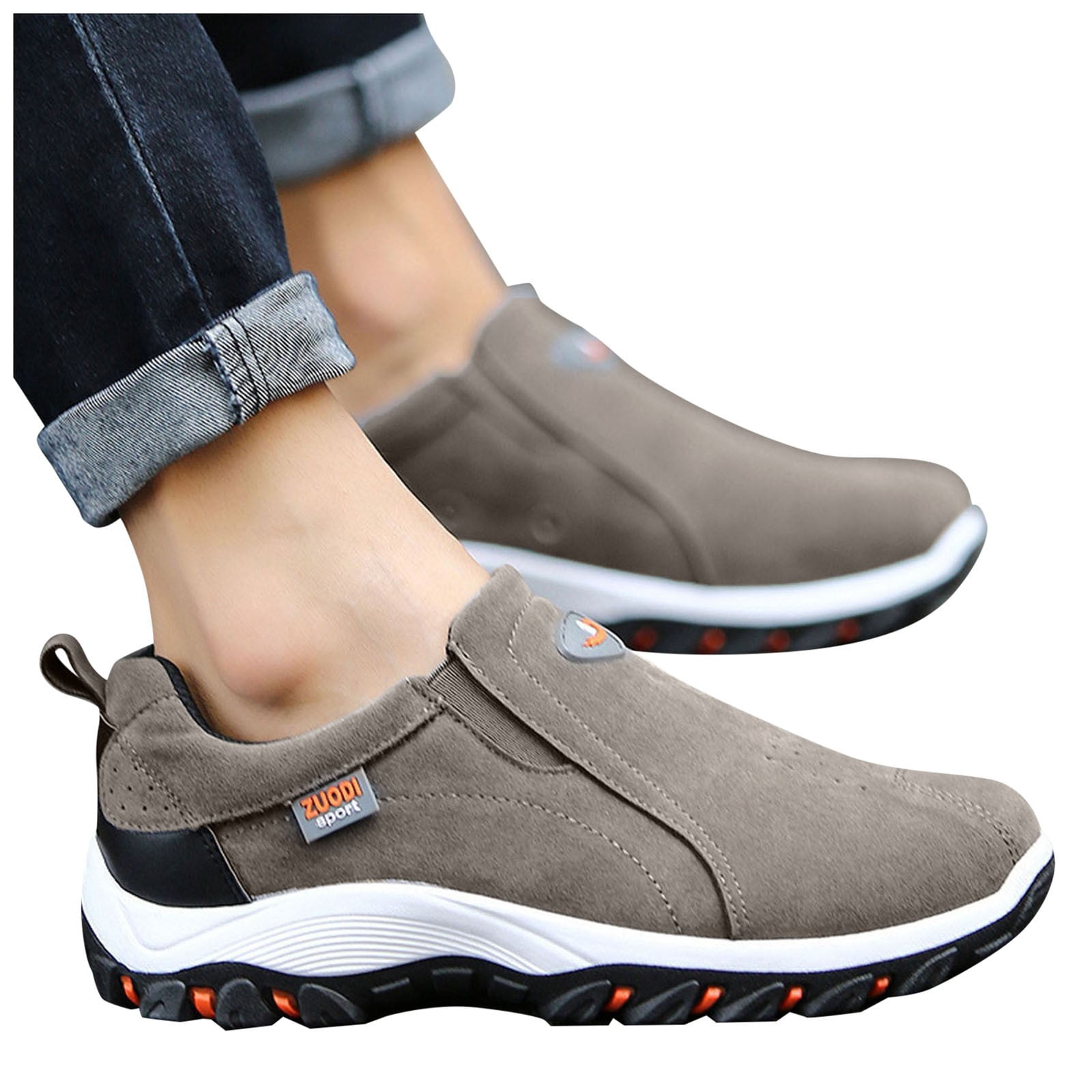 YLYL Men's Orthopedic Sneakers Arch Support Wide Width No Slip Lightweight Outdoor Walking Hiking Shoes
