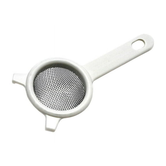 Chef Craft Silver/White Plastic/Stainless Steel Mesh Strainer w/Handle