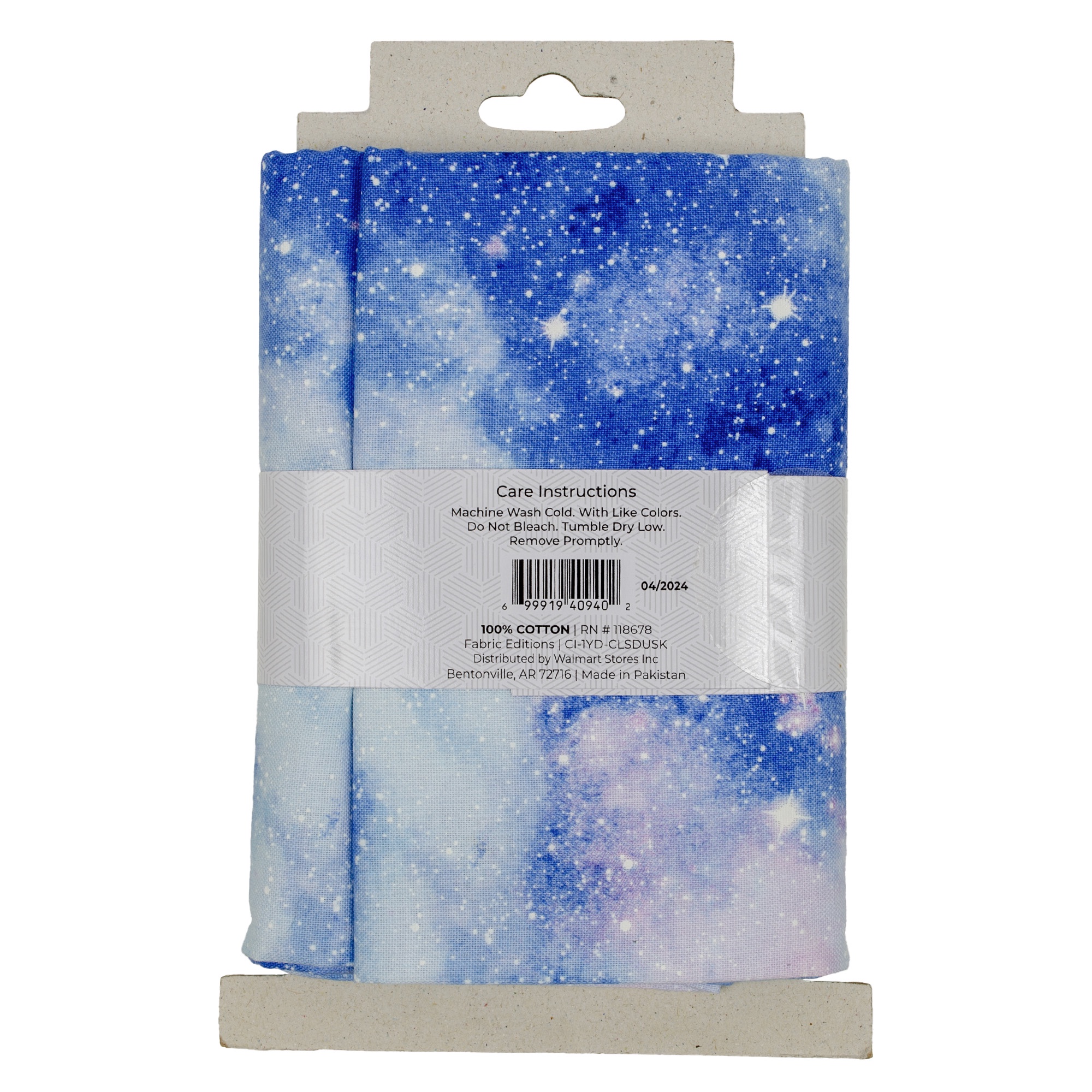 Fabric Editions 36" x 42" Cotton Celestial Dusk 1 Yard Precut Sewing & Craft Fabric, Pink 1 Piece