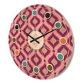 thumbnail image 3 of Designart 'Abstract Retro Geometrical Design Pattern IV' Mid-Century Modern Wood Wall Clock, 3 of 5