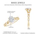 thumbnail image 5 of Pear Shaped Lab Diamond Cathedral Engagement Ring (EF-VS Quality), 14K Yellow Gold, US 5.00, 5 of 8