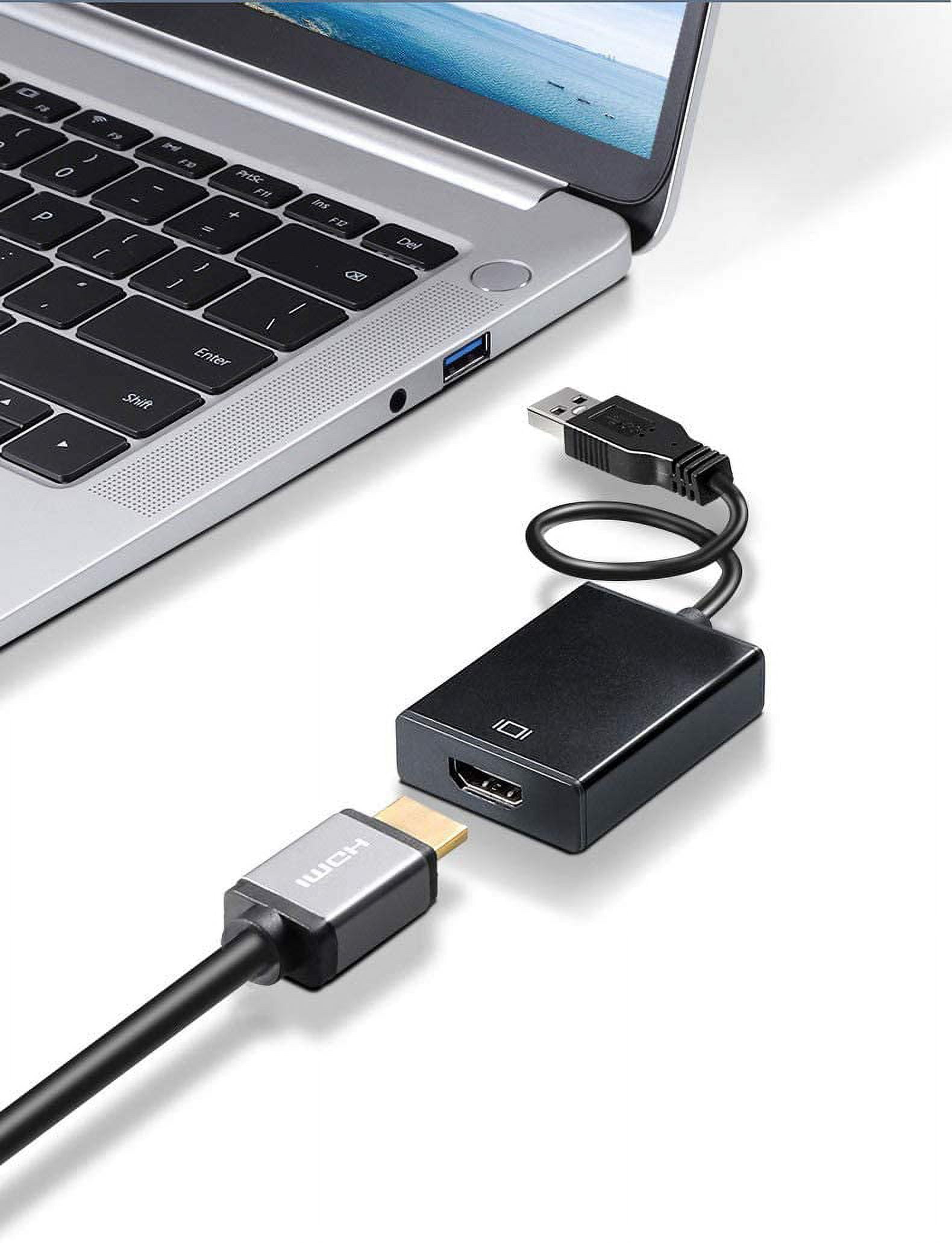 Zulpunur USB to HDMI Adapter, USB 3.0/2.0 to HDMI Cable Multi-Display Video  Converter- PC Laptop Windows 7 8 10,Desktop, Laptop, PC, Monitor